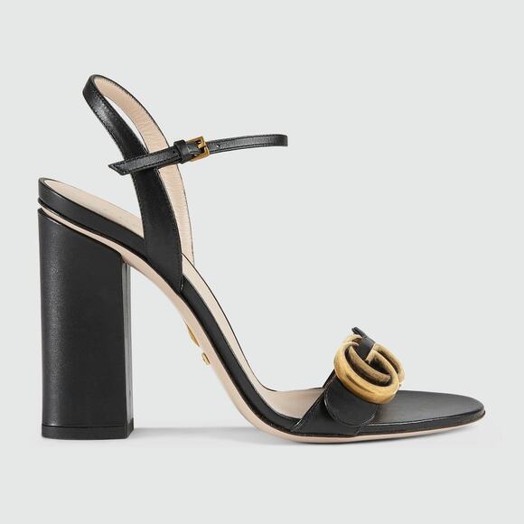Gucci Leather Sandals in Black - Size 38 - Picture 1 of 10